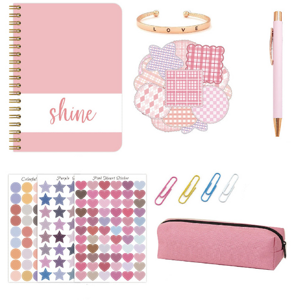 Elosung Kids Creative Journal Gift Set Notebook Pen Stickers And Accessories Notebooks