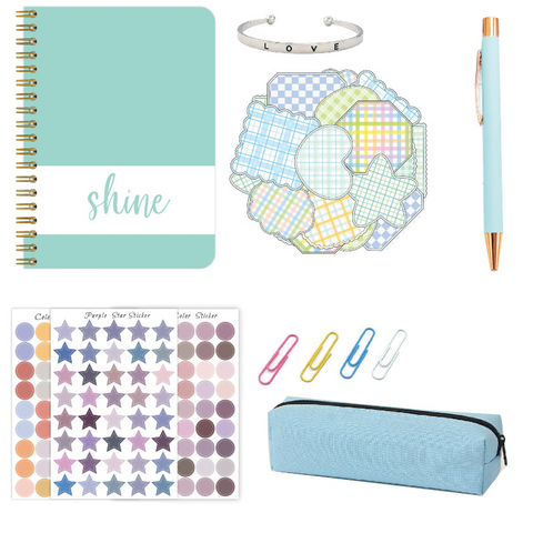 Elosung Kids Creative Journal Gift Set Notebook Pen Stickers And Accessories Notebooks