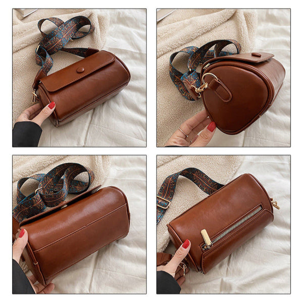 Elosung Black Pu Leather Shoulder Bag With Strap Compact And Stylish Women's Bags & Handbags