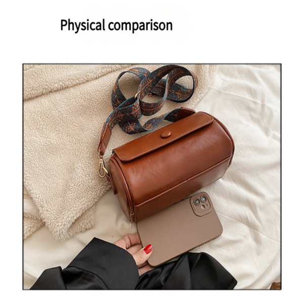 Elosung Black Pu Leather Shoulder Bag With Strap Compact And Stylish Women's Bags & Handbags