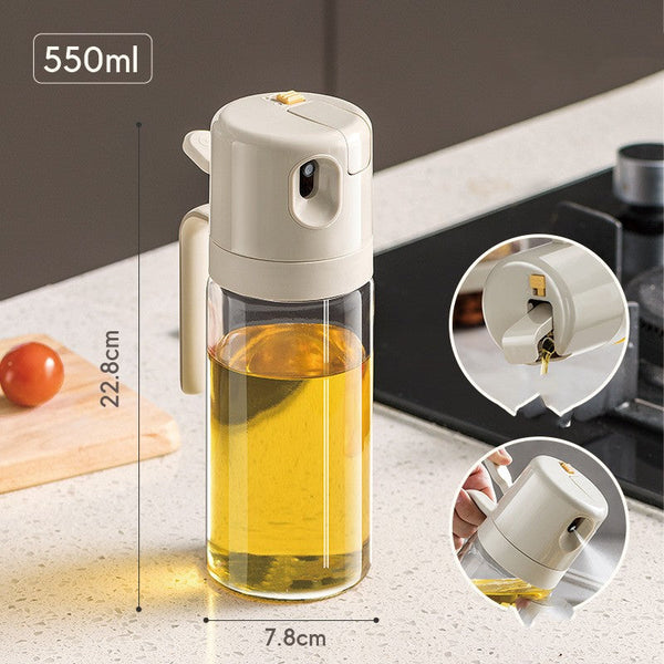 Elosung 550Ml Oil Sprayer And Pourer Bottle Dual Function For Cooking Oil & Vinegar Dispensers