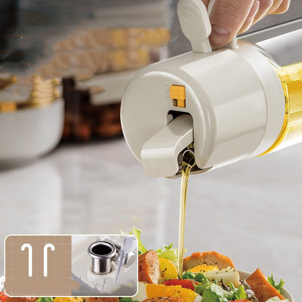 Elosung 550Ml Oil Sprayer And Pourer Bottle Dual Function For Cooking Oil & Vinegar Dispensers