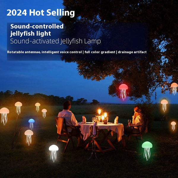 Hanging With Base Style Jellyfish Shaped Night Light 1000Mah Rechargeable Led Lamp Night Lights
