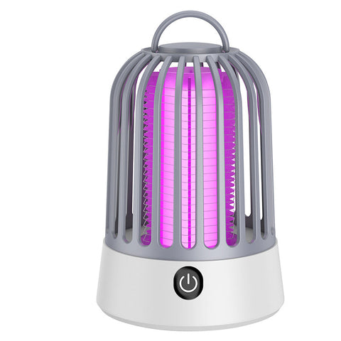 Gray Electric Mosquito Killer Lamp With Dual Modes 1200Ma Usb Rechargeable Insect Zappers