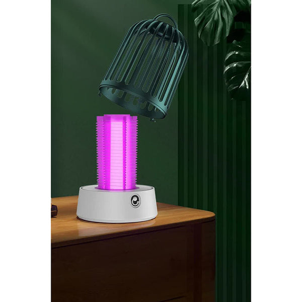 Gray Electric Mosquito Killer Lamp With Dual Modes 1200Ma Usb Rechargeable Insect Zappers