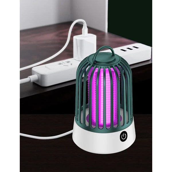 Gray Electric Mosquito Killer Lamp With Dual Modes 1200Ma Usb Rechargeable Insect Zappers