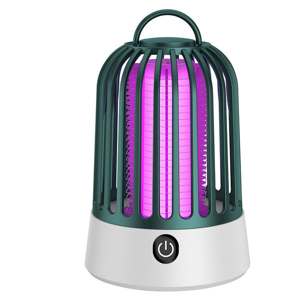 Green Electric Mosquito Killer Lamp With Dual Modes 1200Ma Usb Rechargeable Insect Zappers