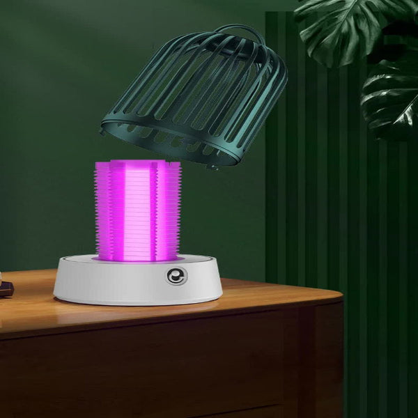 Green Electric Mosquito Killer Lamp With Dual Modes 1200Ma Usb Rechargeable Insect Zappers