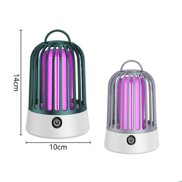 Green Electric Mosquito Killer Lamp With Dual Modes 1200Ma Usb Rechargeable Insect Zappers