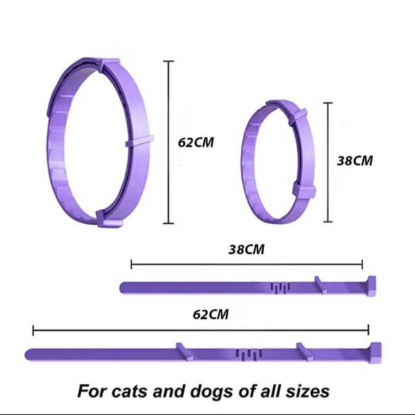 Elosung Pink Calming Collars For Cats Natural Anxiety Relief 3 Pack (2 Set/6Pcs) Dog Collars