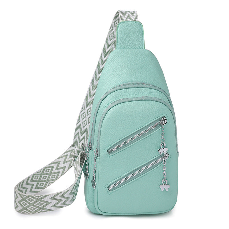 Waterproof Crossbody Sling Bag With Adjustable Strap Mint Green Bags