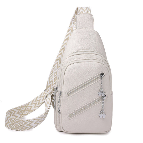 Waterproof Crossbody Sling Bag With Adjustable Strap White Bags