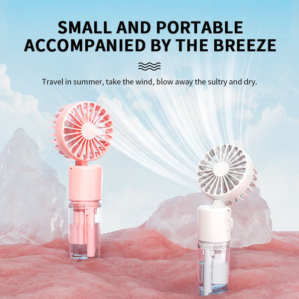 Elosung 4 Speed Mini Spray Fan With Moisturizing Function F2 (2Pcs) Portable Fans