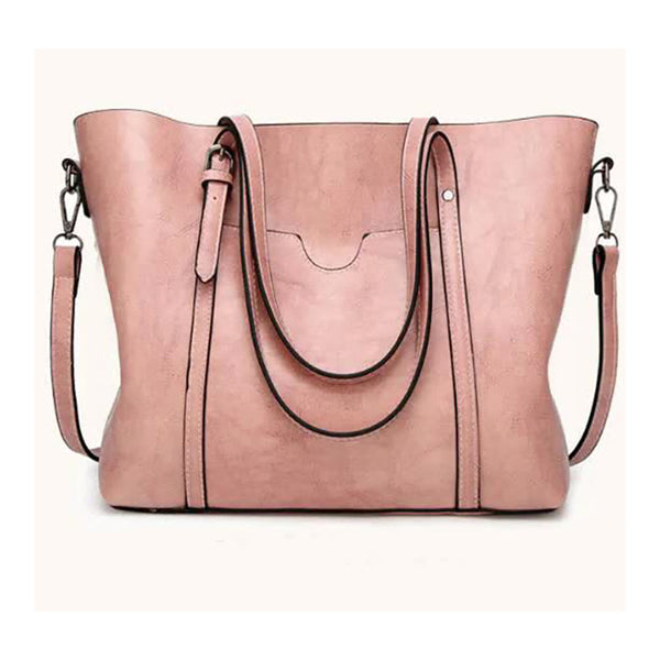 Elosung Elegant Pu Leather Tote Bag With Detachable Strap Women's Bags & Handbags