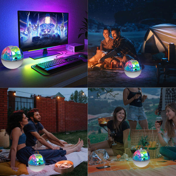Elosung 3W Led Acrylic Crystal Ball Night Light With Colors Usb Powered Night Lights