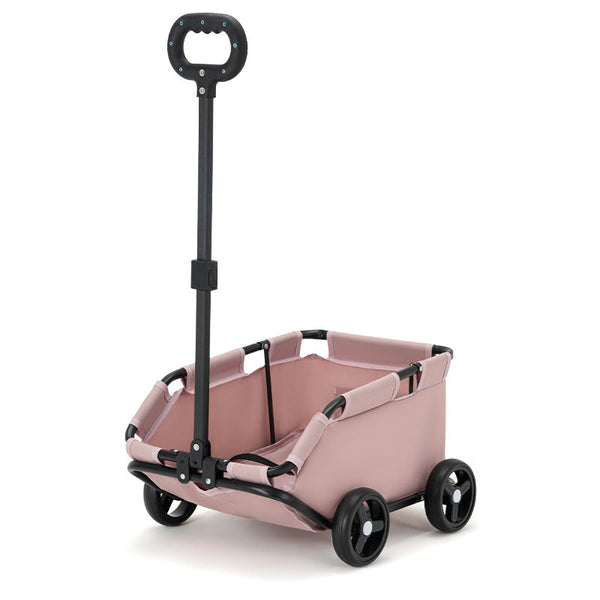Elosung Pink Foldable Pet Travel Wagon For Small Dogs Lightweight And Portable Pet Transport