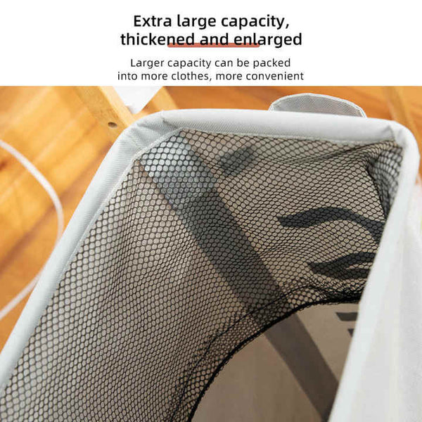 Elosung Rolling Laundry Basket With Wheels 42L Capacity 39*18.5*58Cm Laundry Baskets & Hampers