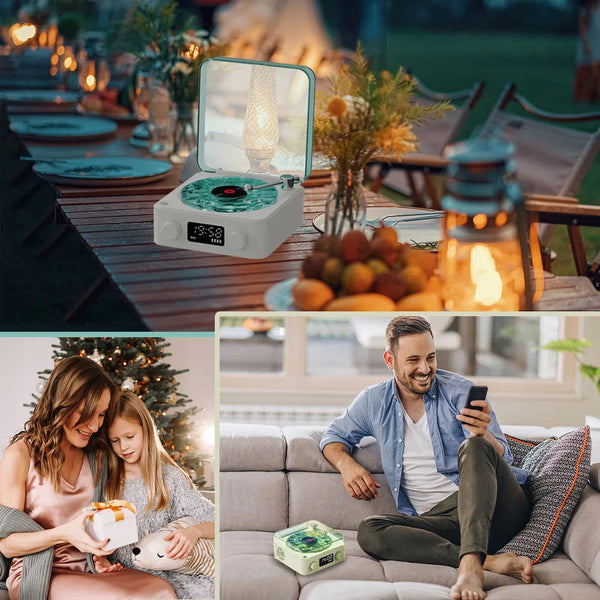 Elosung Green Kw03 Bluetooth Sleep Sound Machine Retro Design With 1500Mah Battery Audio Docks & Mini Speakers