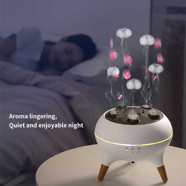 Elosung Dynamic Jellyfish Aroma Diffuser With Timer Ambient Lighting And Adjustable Mist Modes Diffusers