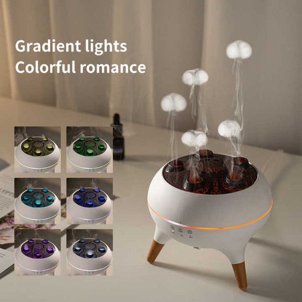 Elosung Dynamic Jellyfish Aroma Diffuser With Timer Ambient Lighting And Adjustable Mist Modes Diffusers