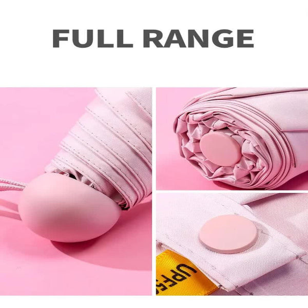 Pink Compact 5 Fold Umbrella With Uv Protection Wind Resistance And Travel Friendly Design Umbrellas