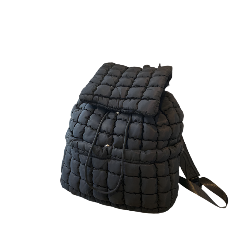 Elosung Lightweight Quilted Nylon Backpack With Straps Women Backpacks