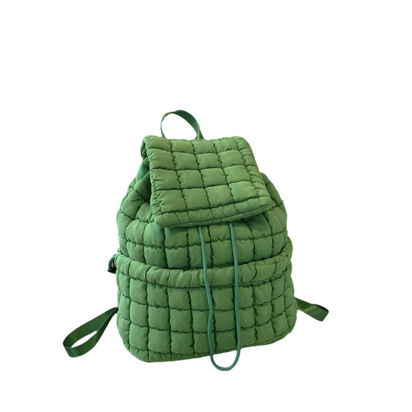 Elosung Lightweight Quilted Nylon Backpack With Straps Women Backpacks