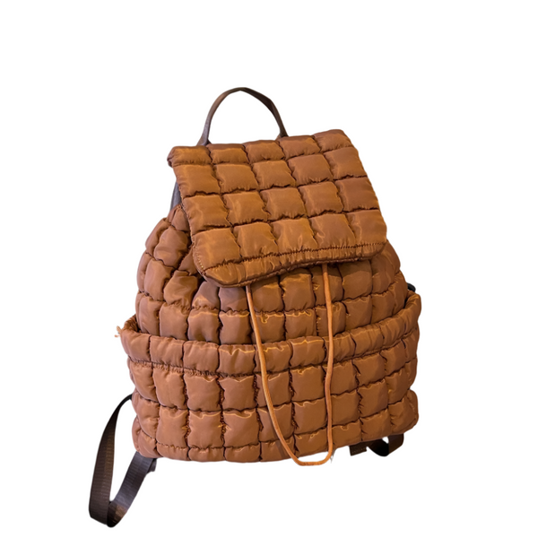 Elosung Lightweight Quilted Nylon Backpack With Straps Women Backpacks