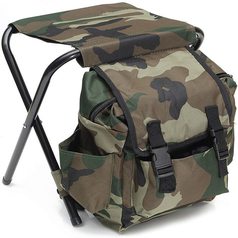 Elosung Camo Foldable Backpack Stool For Outdoor Camping Fishing And Hiking Waist Packs & Bags