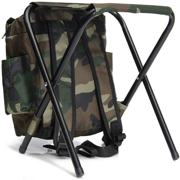 Elosung Camo Foldable Backpack Stool For Outdoor Camping Fishing And Hiking Waist Packs & Bags