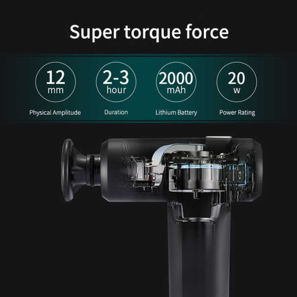 Elosung Cold & Heat Therapy Massage Gun With 5 Heads And 2000Mah Battery Massagers