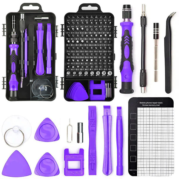 Elosung Purple 122 In Precision Screwdriver Tool Kit For Electronics And Diy Repair Screwdrivers