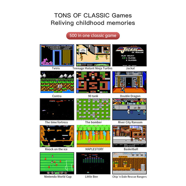 G5 Retro Handheld Game Console With 500 Classic Games Pink Video Game Consoles
