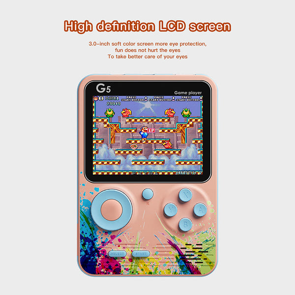 G5 Retro Handheld Game Console With 500 Classic Games Green Video Game Consoles