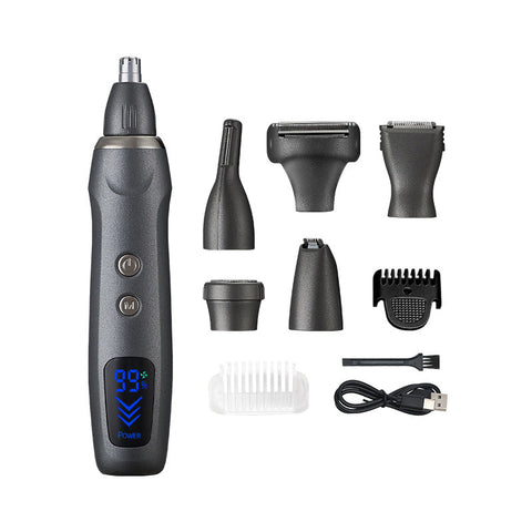 Elosung 6 In 1 Rechargeable Electric Grooming Kit With Interchangeable Heads And Led Display Clippers & Trimmers