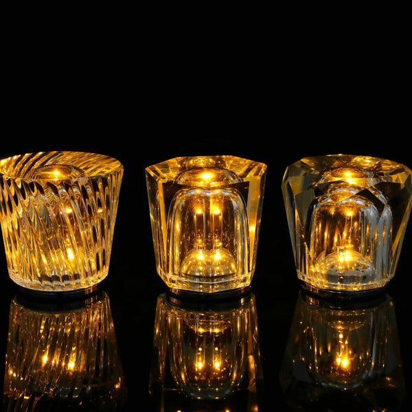 Elosung Crystal Led Table Lamp With Starburst Effect Rechargeable And Portable Designtype 90Mm (H) 82Mm (W) Lamps