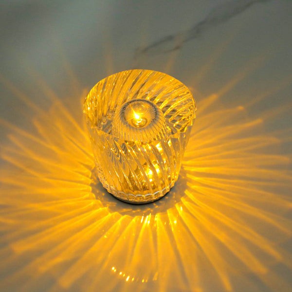 Elosung Crystal Led Table Lamp With Starburst Effect Rechargeable And Portable Designtype 90Mm (H) *88Mm (W) Lamps
