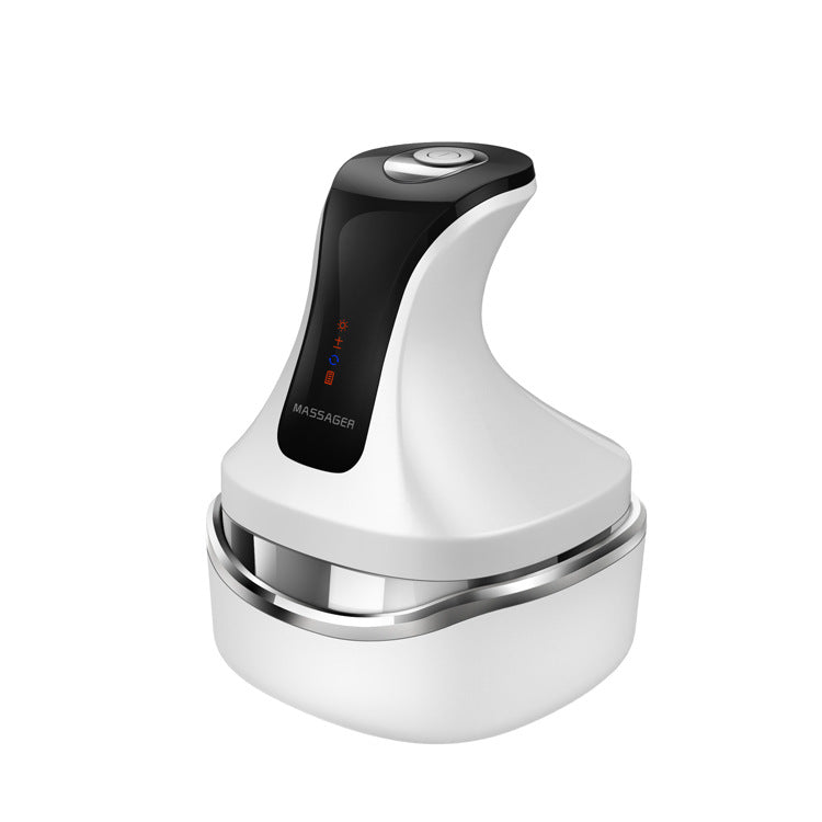 Elosung White Rechargeable Electric Scalp Massager With Speeds Led Therapy Massagers