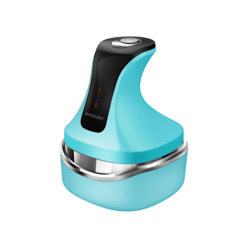 Elosung Blue Rechargeable Electric Scalp Massager With Speeds Led Therapy Massagers