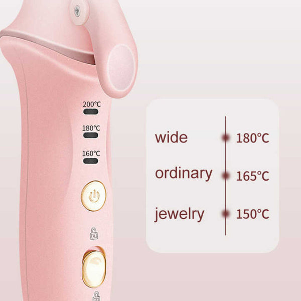 Elosung Red Mini Cordless Hair Curler With Heat Settings And Usb Charging Straightening & Curling Irons