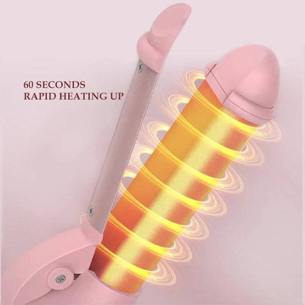 Elosung Red Mini Cordless Hair Curler With Heat Settings And Usb Charging Straightening & Curling Irons