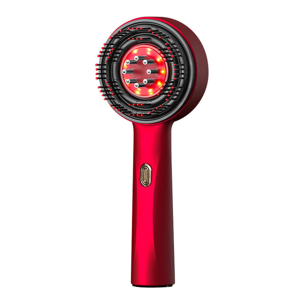 Elosung Wn 02 Red Multi Function Light Massage Comb With 3 Modes Rechargeable Battery Massagers