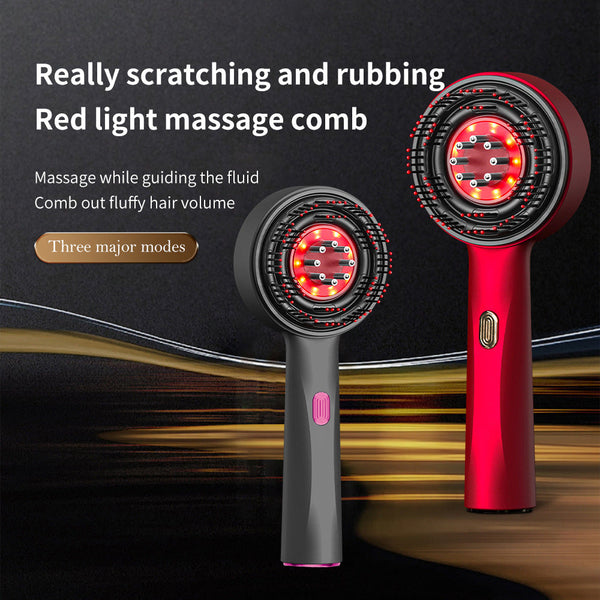 Elosung Wn 02 Gray Multi Function Red Light Massage Comb With 3 Modes And Rechargeable Battery Massagers