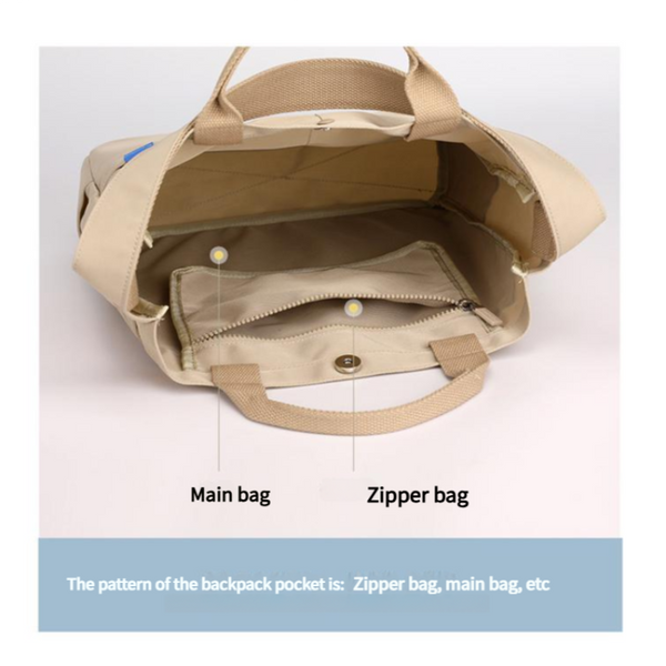 Elosung Black Minimalist Nylon Tote Bag With Adjustable Shoulder Strap Large Capacity Women's Bags & Handbags