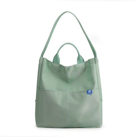 Green Minimalist Nylon Tote Bag With Shoulder Strap Large Capacity Women's Bags & Handbags