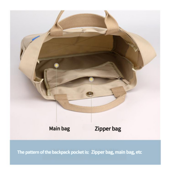 Elosung Red Minimalist Nylon Tote Bag With Shoulder Strap Large Capacity Women's Bags & Handbags