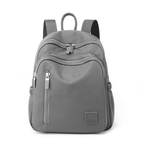 Elosung Gray Mini Nylon Multi Compartment Backpack Lightweight Stylish Everyday Bag Women's Bags & Handbags