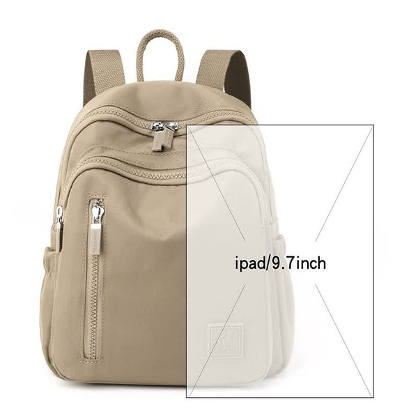 Elosung Blue Mini Nylon Multi Compartment Backpack Lightweight And Stylish Everyday Bag Women Backpacks