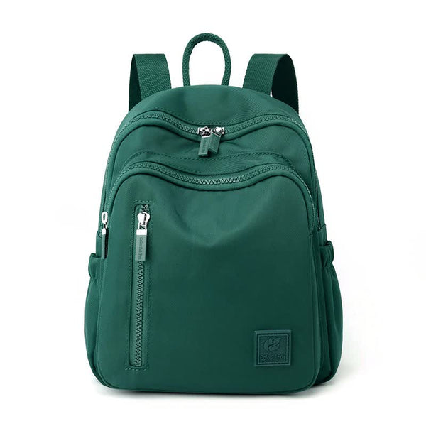 Elosung Dark Green Mini Nylon Multi Compartment Backpack Lightweight And Stylish Everyday Bag Women Backpacks
