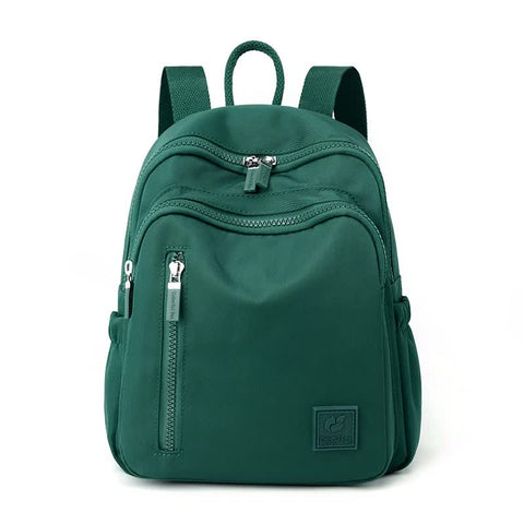Elosung Dark Green Mini Nylon Multi Compartment Backpack Lightweight And Stylish Everyday Bag Women Backpacks